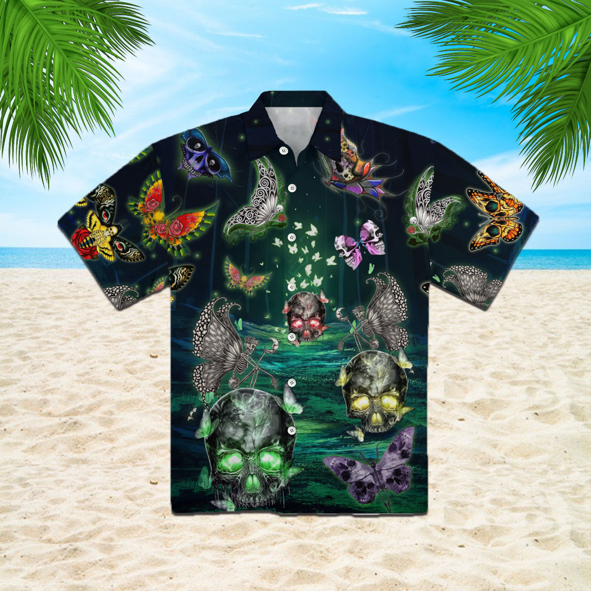 Butterfly Skull Hawaii Shirt For Men And Women Adult Ha40646