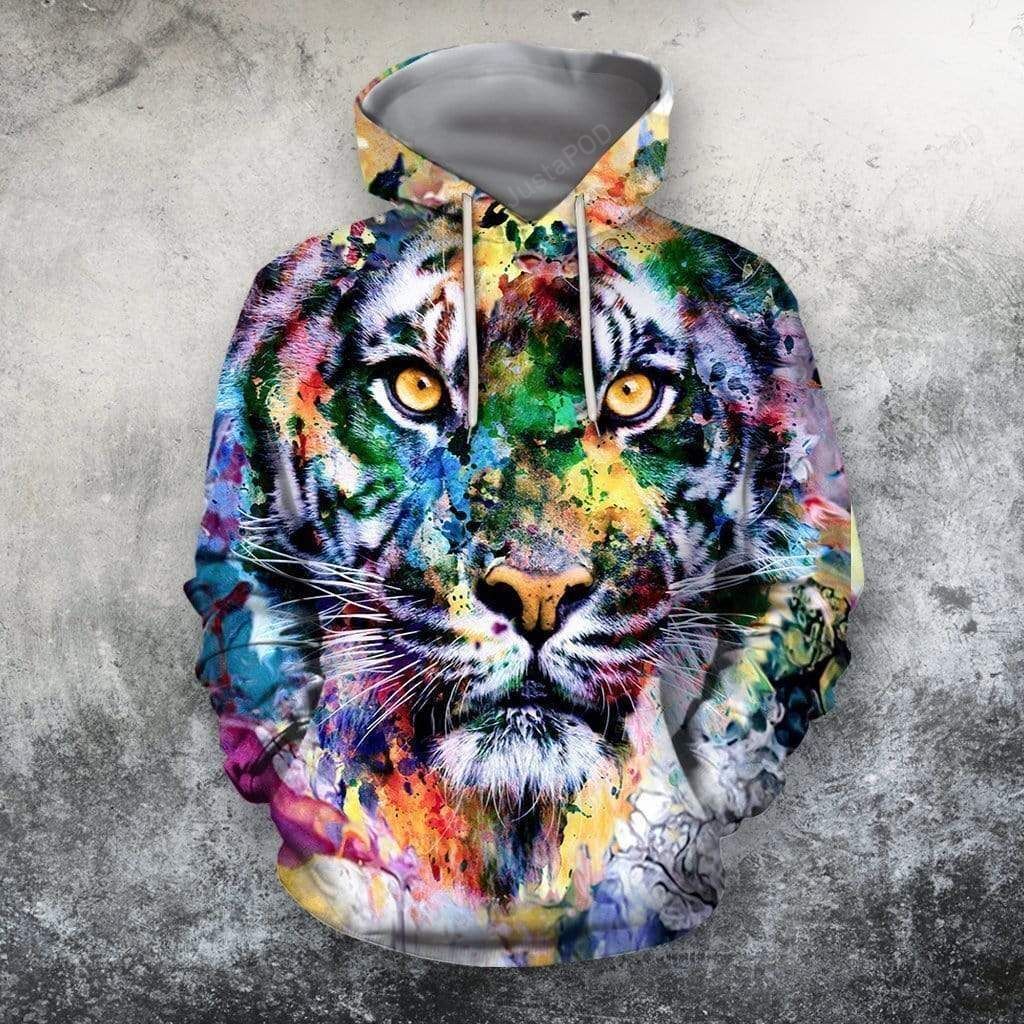 Colorful Tiger Hoodie 3D