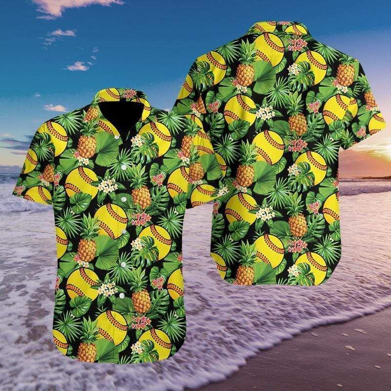 Order Softball Pineapple Tropical Hawaii Aloha Shirts Ha18359