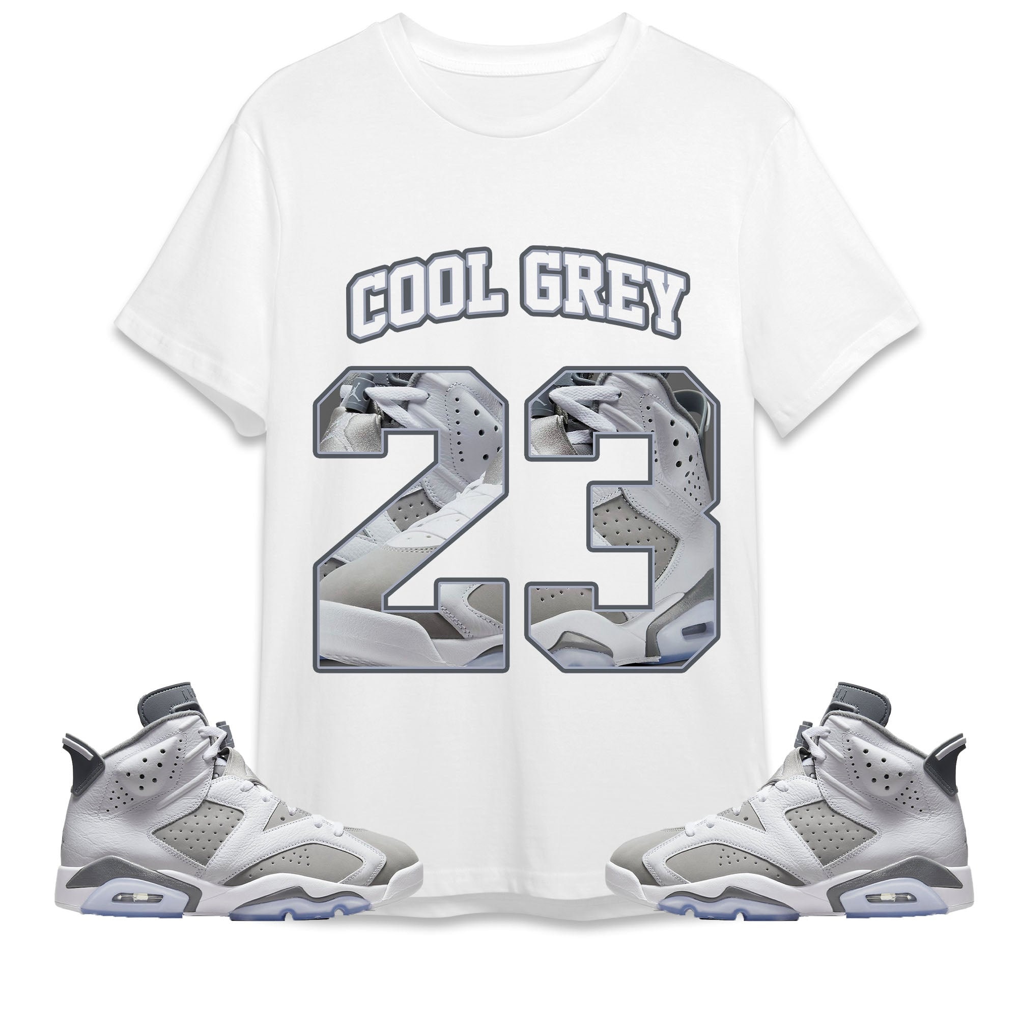 Number 23 CM6 Name Unisex Shirt Match Jordan 6 Cool Grey