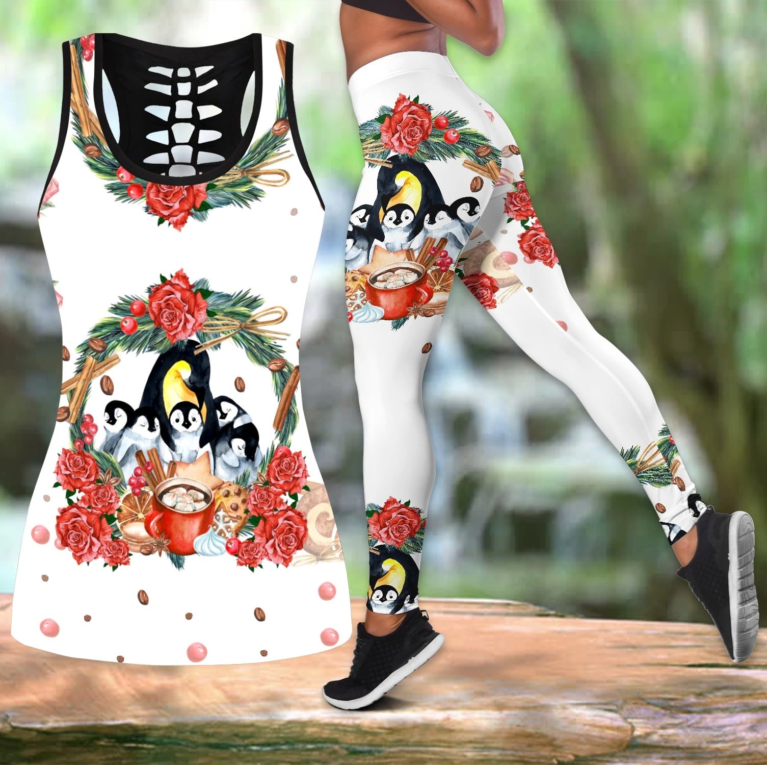 Lovely Penguin Tank Top Legging Set Outfit | Colorful | 3D All Over Print | S – 5Xl Full Size