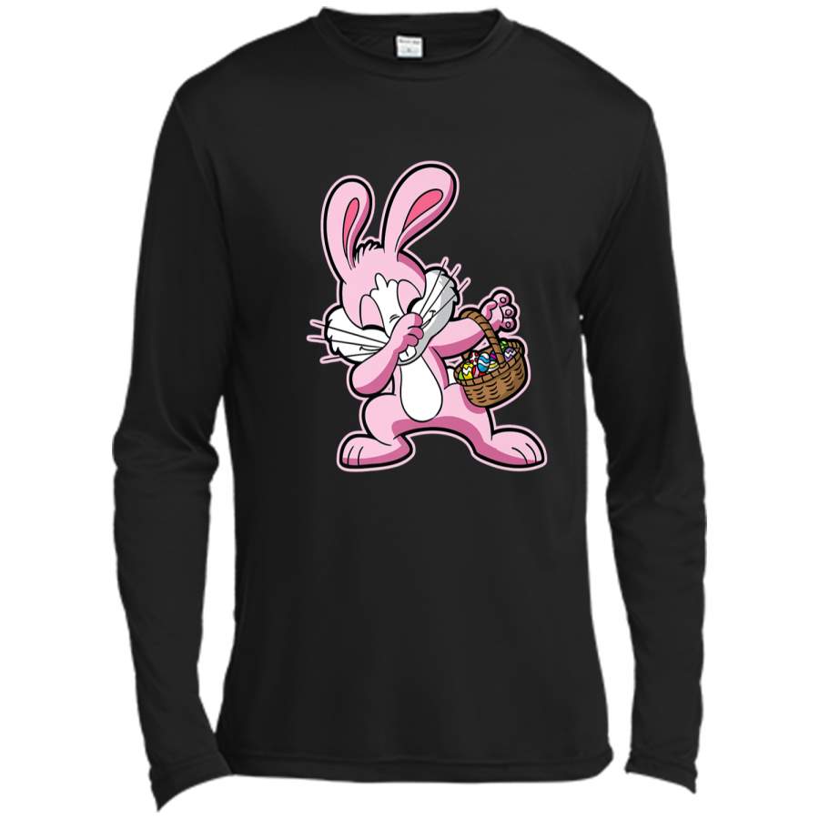 Dabbing Easter Bunny Dab Shirt Long Sleeve Moisture Absorbing Shirt