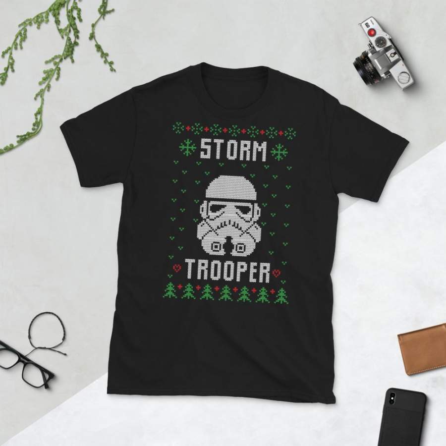 Stormtrooper Transparent For Christmas Ugly Sweater Design Short-Sleeve Unisex T-Shirt