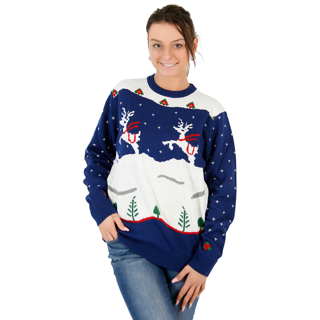 Women’S Navy Step Brothers Ugly Christmas Sweater