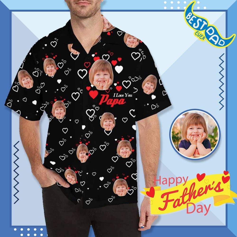 Custom Face Lovely Dad All Over Print Hawaii Shirt Ha45099