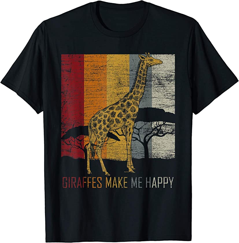 Zoo Keeper Africa Vintage Retro Gift Giraffe T-Shirt