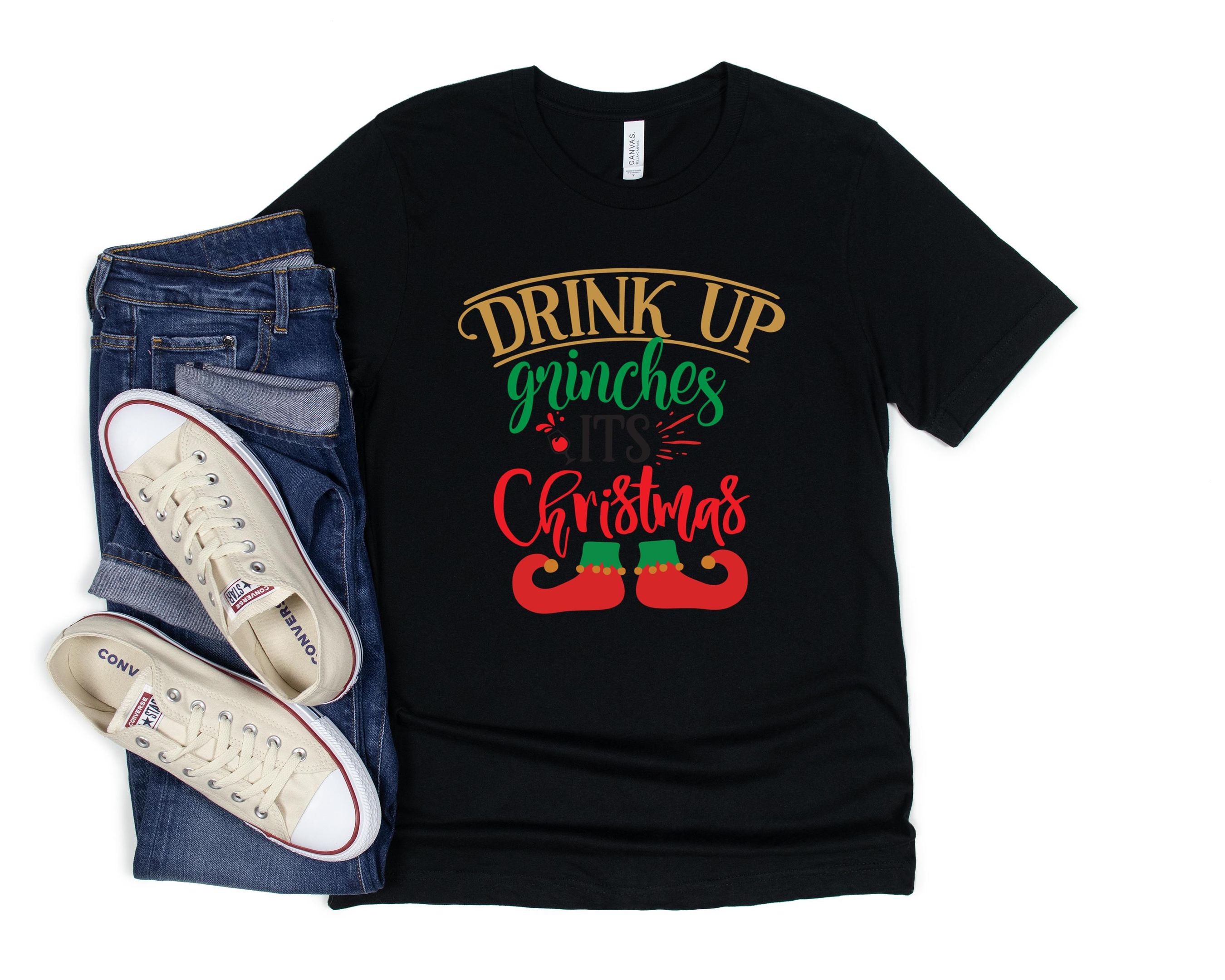 Drink Up Grinches Its Christmas Shirt, Grinch Christmas Shirt, Merry Christmas Shirt, Christmas Lights, Christmas Funny Shirt Gift Xmas 2024