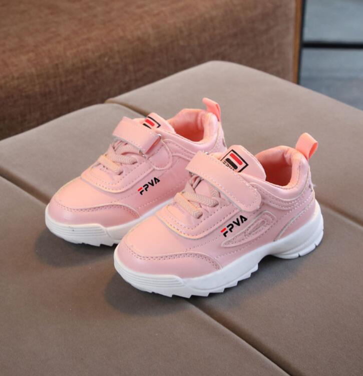 Autumn Boys Girls Fashion Sneakers Baby/Toddler/Little Kids Leather Trainers Children School Sport Shoes Soft Running Shoes alx