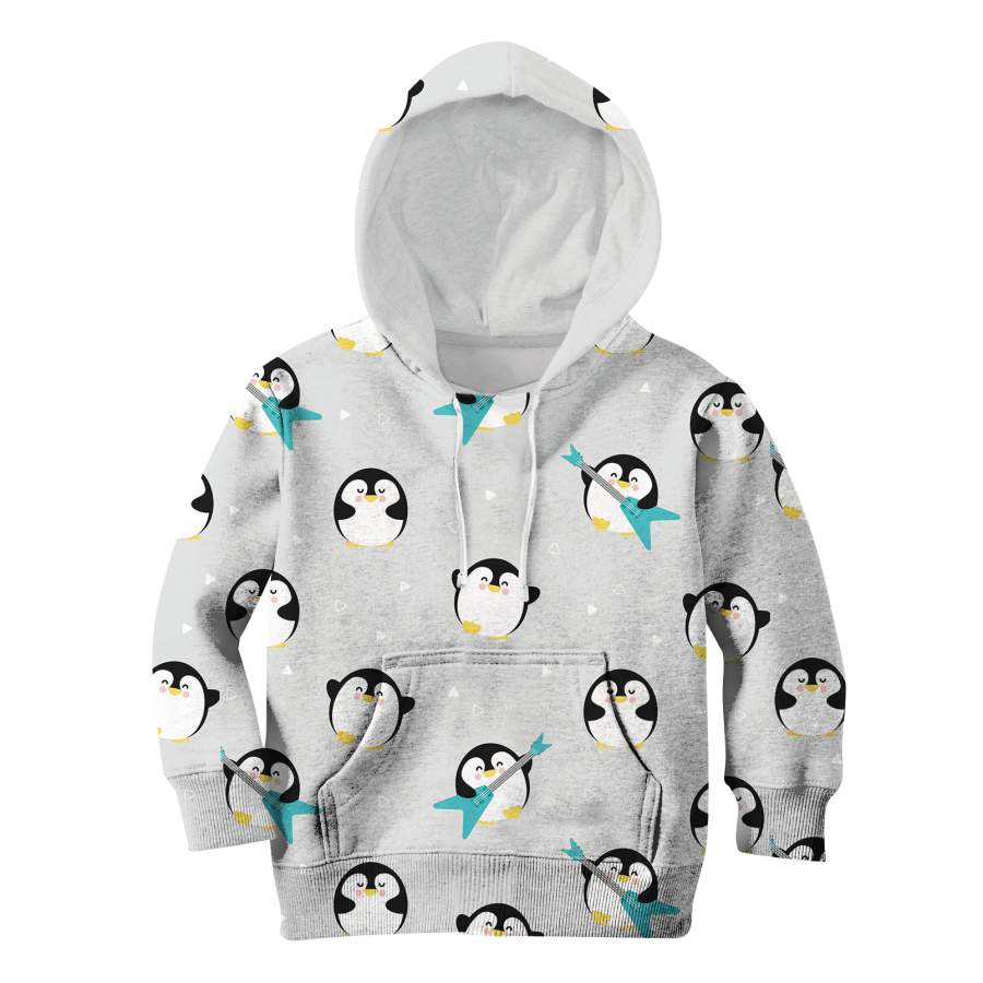 Chubby Penguin Playing Music Custom Hoodies T-shirt Apparel