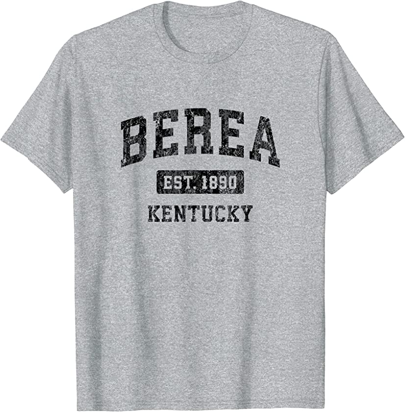 Berea Kentucky KY Vintage Sports Design Black Design T-Shirt