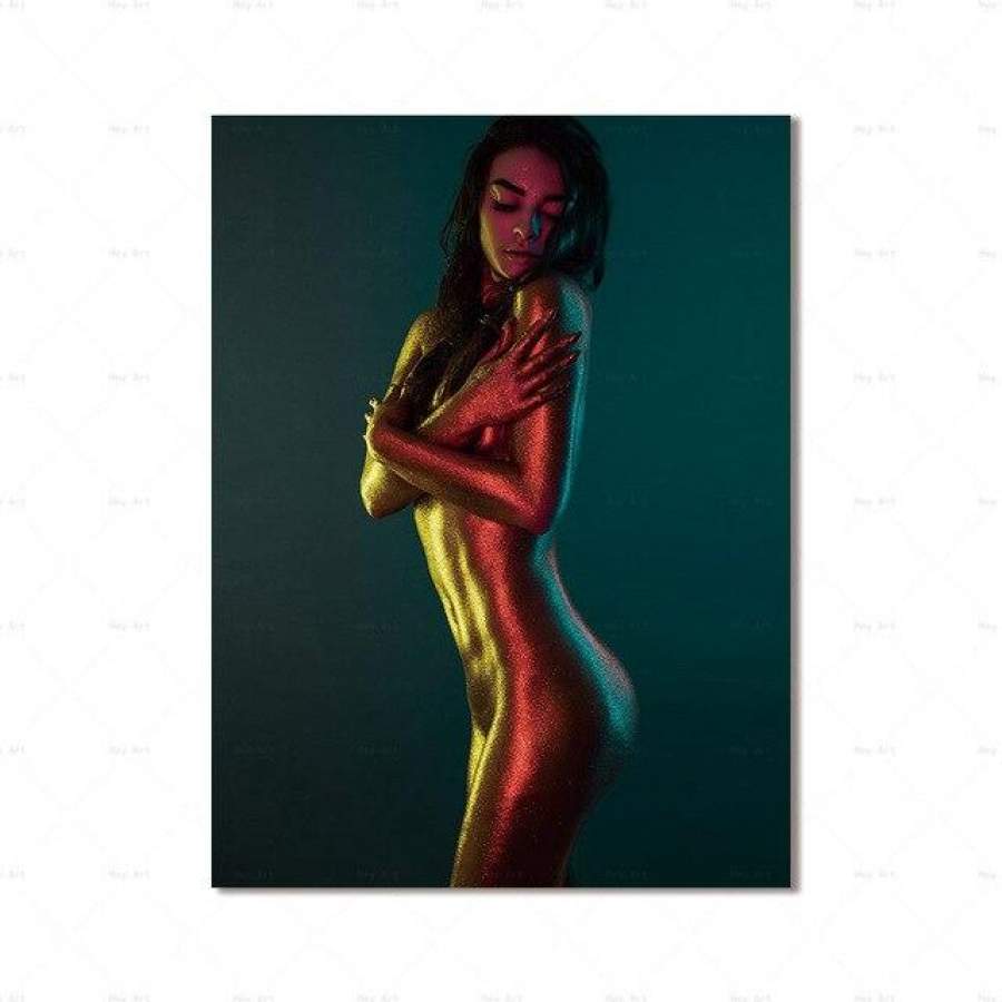 Sexy Black Nude African Woman Canvas Painting Posters and Prints Wall Art Picture for Living Room Home Decor