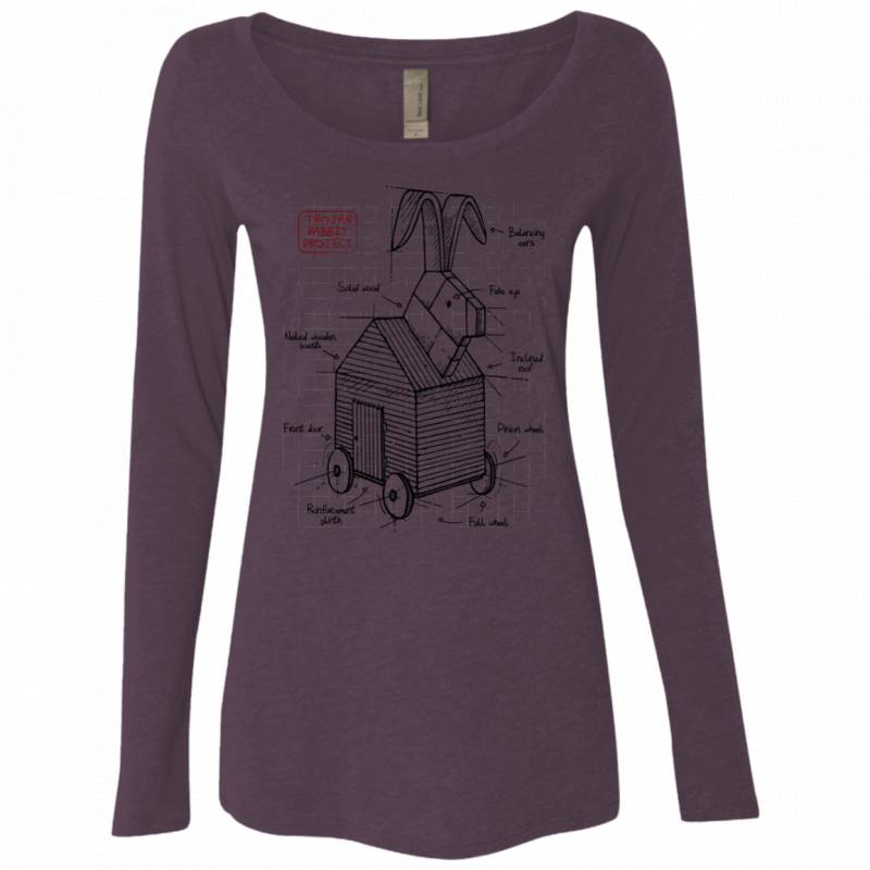 Trojan Rabbit Plan Women’s Triblend Long Sleeve Shirt