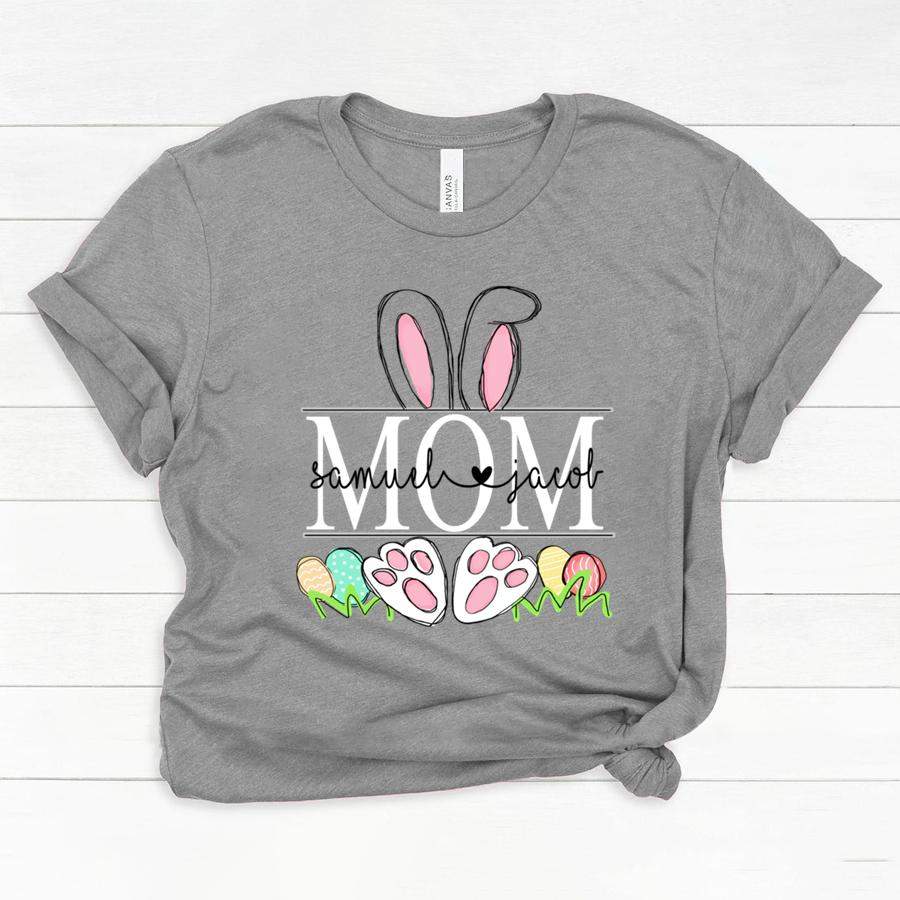 PERSONALIZED MOM EASTER DAY SHIRT, CUSTOM MOM EASTER DAY SHIRT