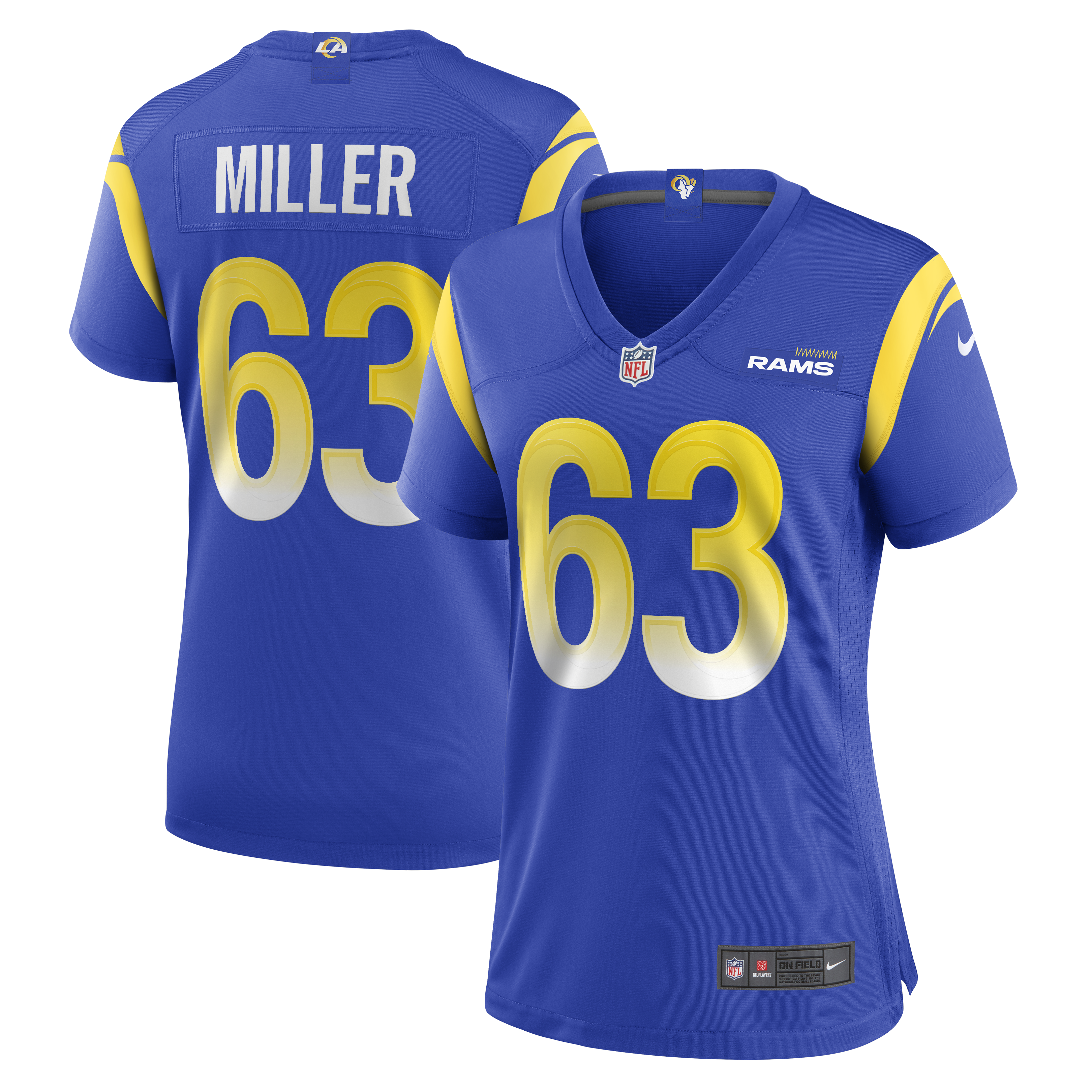 Women’s Los Angeles Rams Grant Miller Royal  Game Jersey