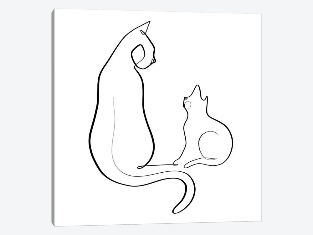 Cat and Kitten Canvas Poster 8″x12″ 12×18″ 18″x26″ 24″x36″ 30″x45″