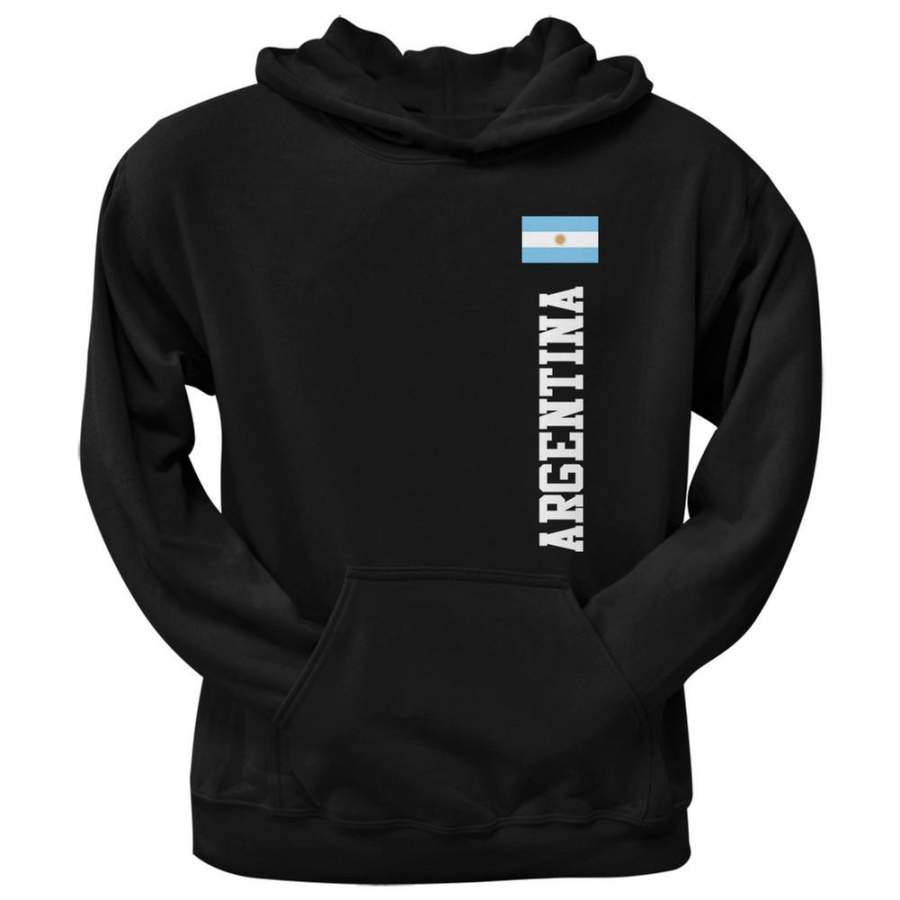 World Cup Argentina Black Adult Pullover Hoodie