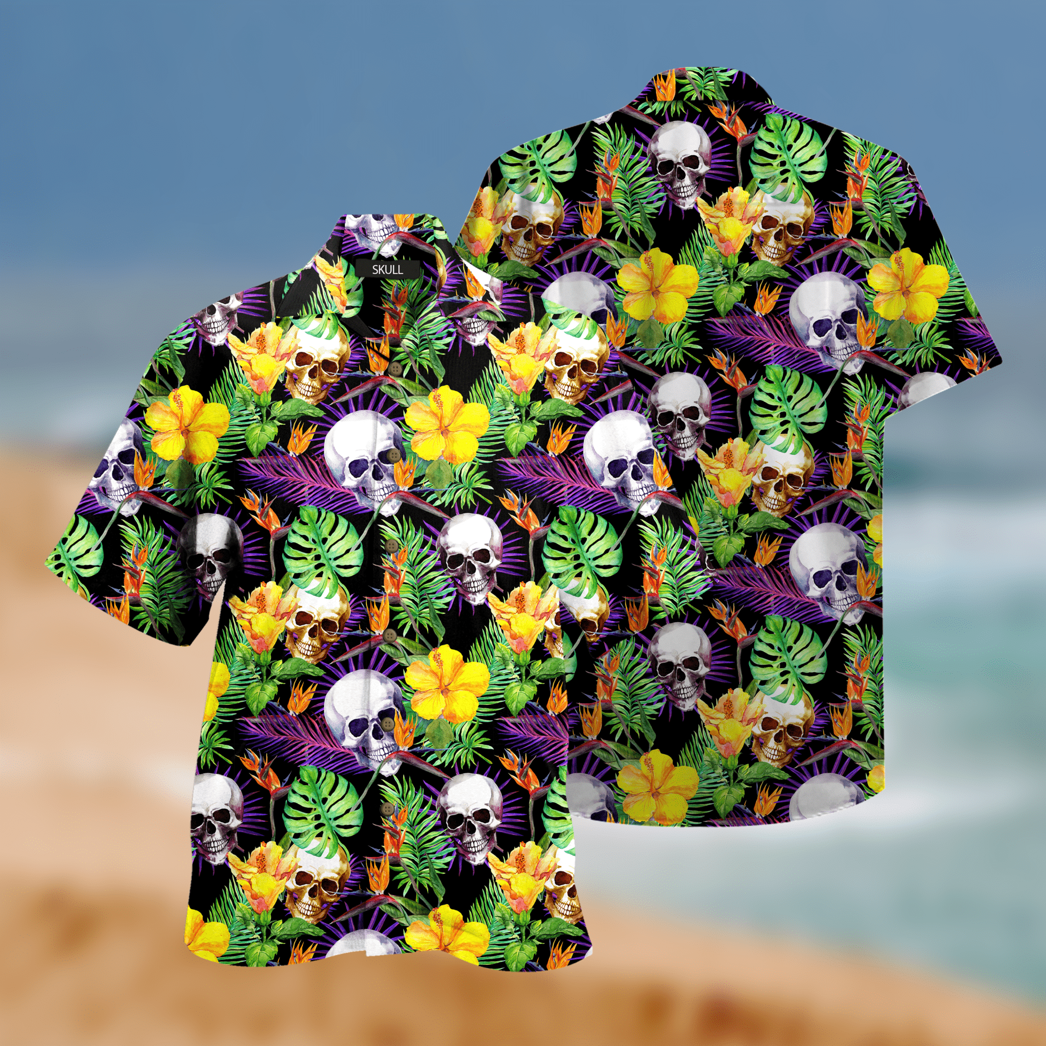 Discover Cool Amazing Skull Hawaii Aloha Shirts Ha47969