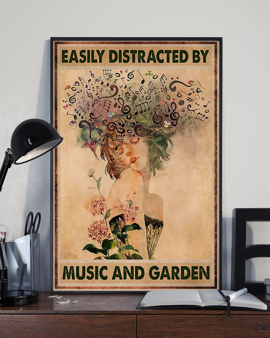 Garden And Music Vertical Canvas And Poster | Wall Decor Visual Art