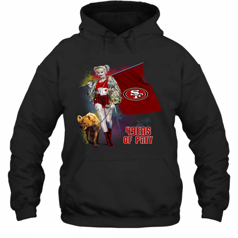 Harley Quinn flag San Francisco 49ers Of Prey Hoodie