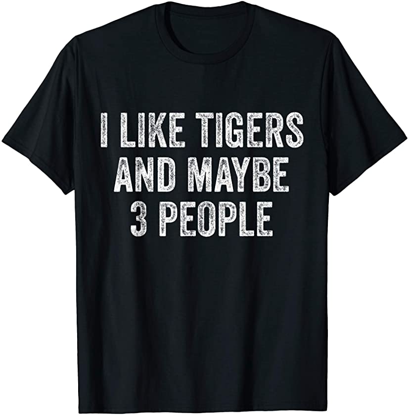 Tigers T Shirt Funny Tiger Shirt Tiger Gift Tiger Love Heart T-Shirt