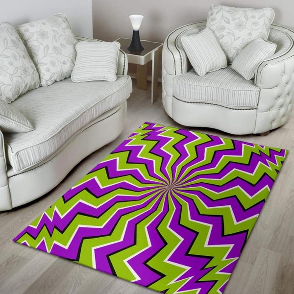 Zigzag Optical illusion Area Rug