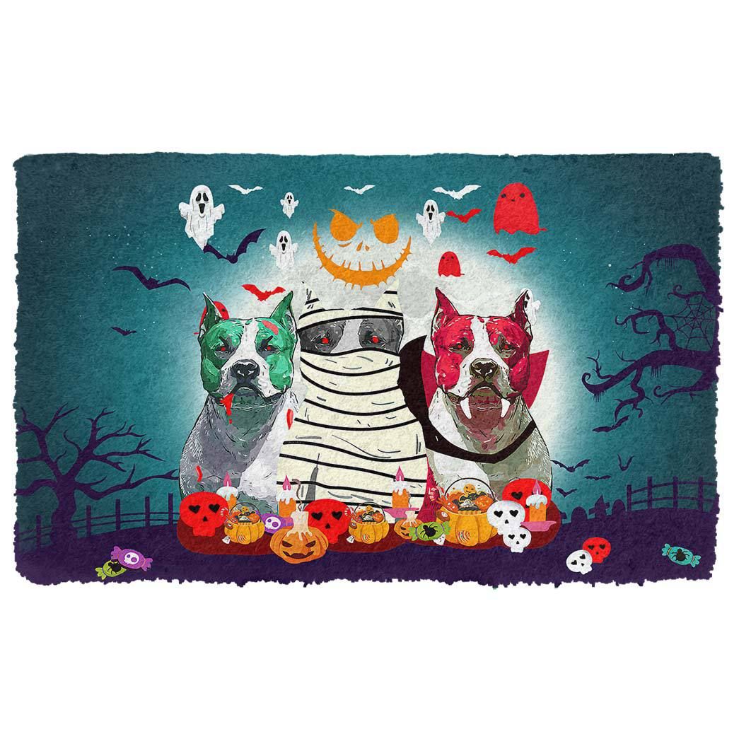 Alohazing 3D Halloween Bulldogs Doormat