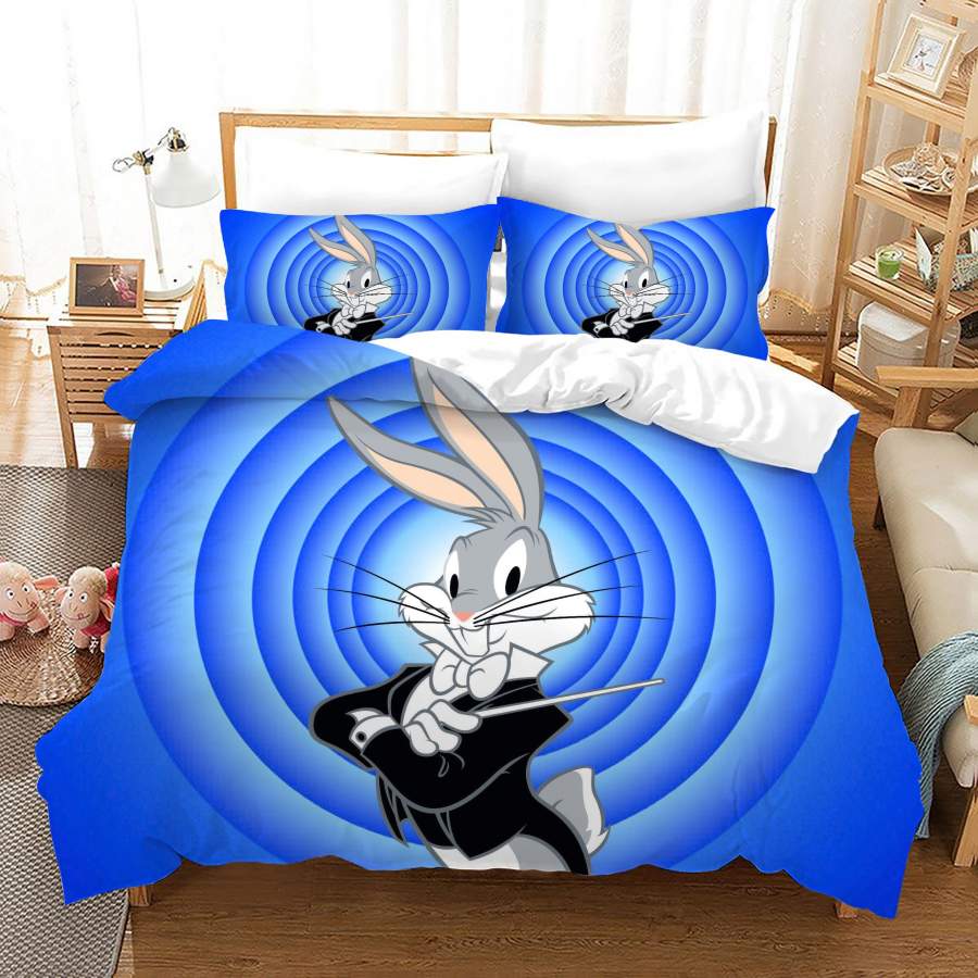 Looney Tunes Bugs Bunny #3 Duvet Cover Quilt Cover Pillowcase Bedding Set Bed Linen Home Bedroom Decor