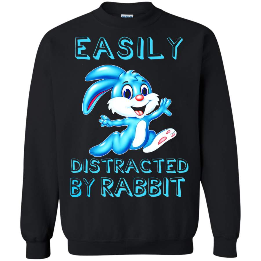 AGR Easily Distracted By Rabbit Animals Sweatshirt