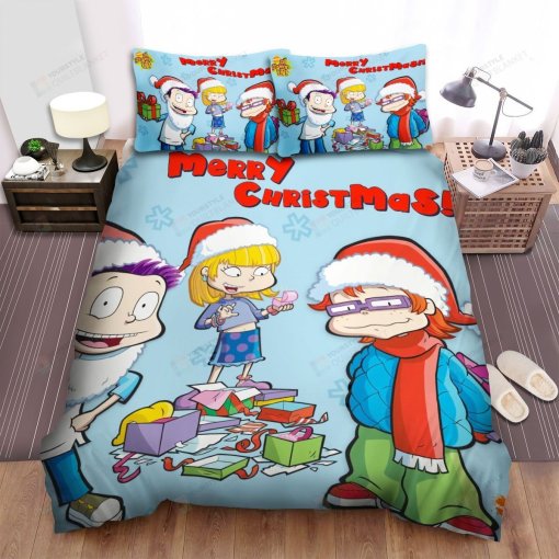 Rugrats Merry Christmas Bed Sheets Spread Duvet Cover Bedding Sets