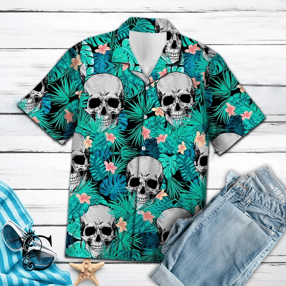 Beach Shirt Buy Skull Tropical Hawaiian Shirts Dh- Chillicothemall