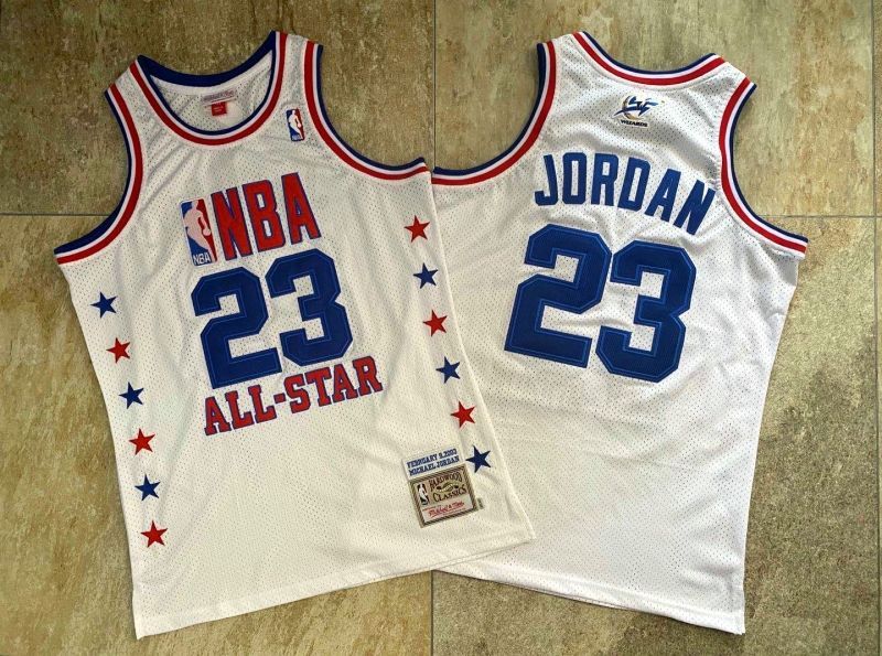 Chicago Bulls Michael Jordan #23 NBA Classic White Jersey