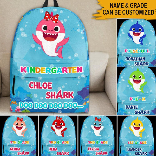 Back To School Custom All Over Print Backpack Kid Shark Doo Doo Personalized Gift