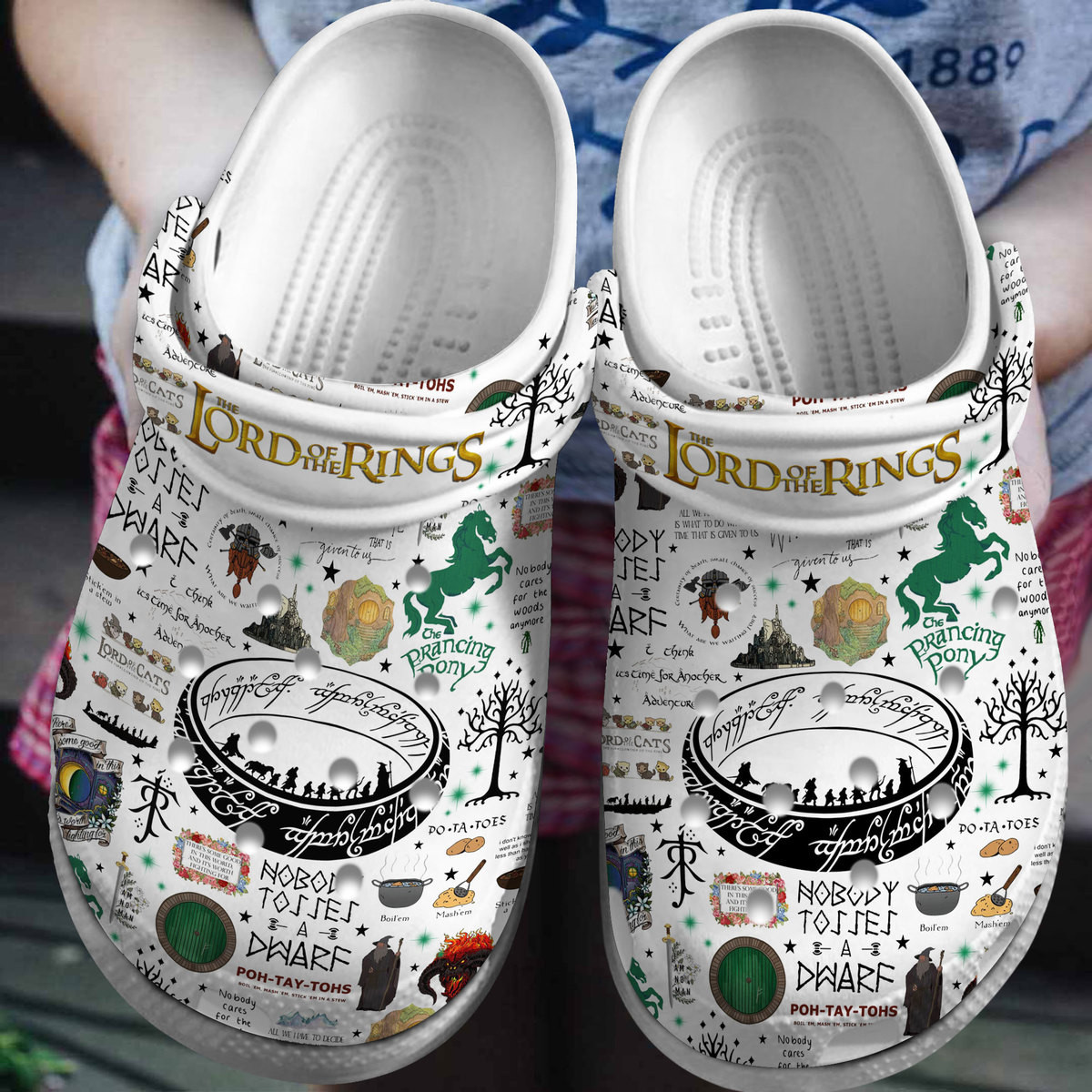 Premium The Lord Of The Rings Novel Movie Crocs Crocband Clogs Shoes Comfortable For Men Women and Kids 2