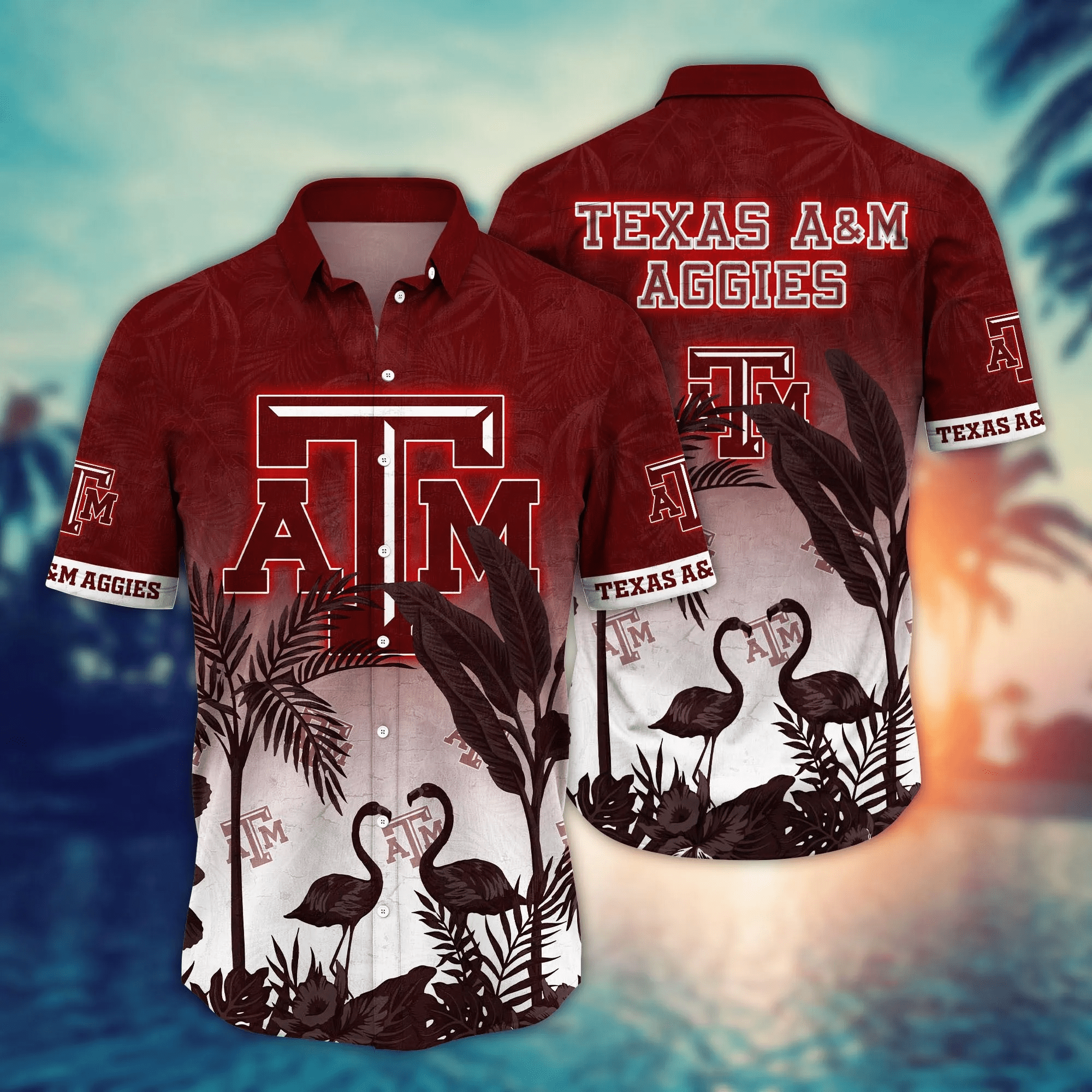 Texas A&Amp;Amp;M Aggies NCCA Hawaiian Shirt Brightnesstime Aloha Shirt