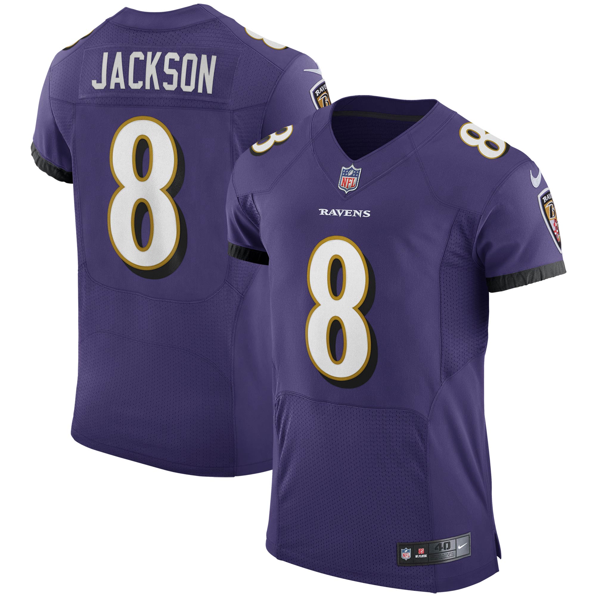 Lamar Jackson Baltimore Ravens Vapor Elite Player Jersey – Purple