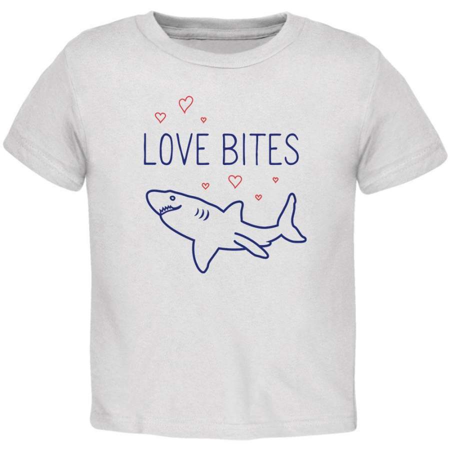 Shark Sharks Love Bites Toddler T Shirt