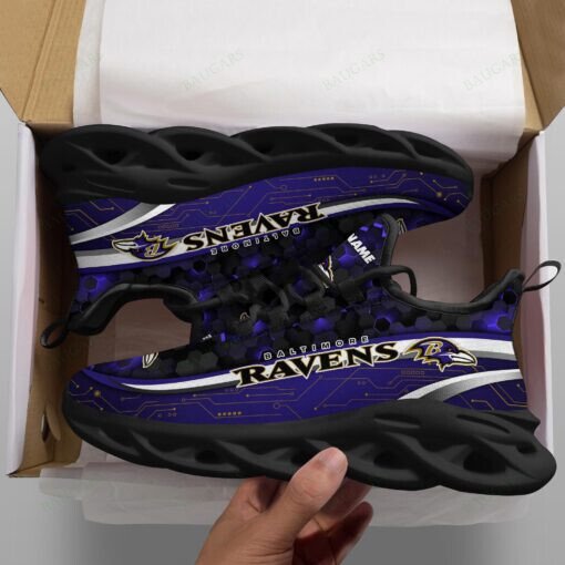 Baltimore Ravens Personalized Yezy Running Sneakers Art 1963