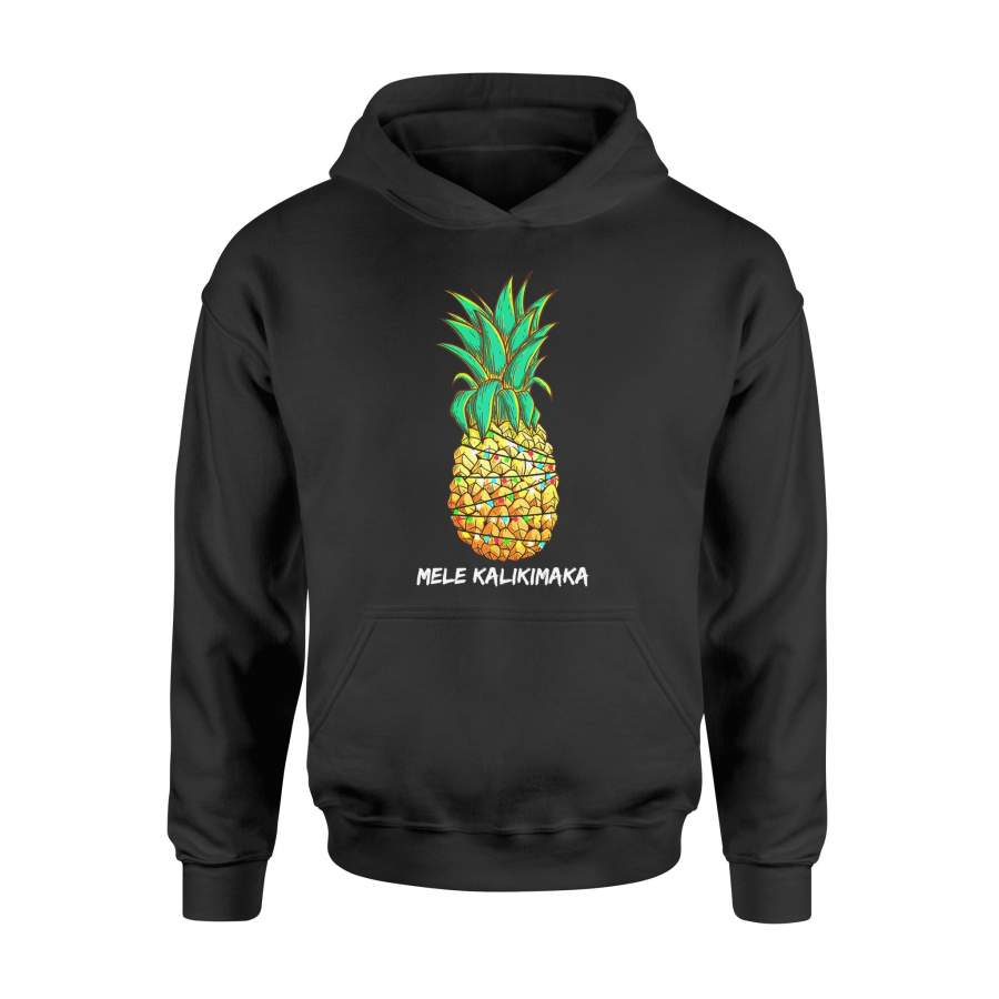 Christmas gift idea Mele Kalikimaka Hawaiian Pineapple Family T-Shirt – Standard Hoodie