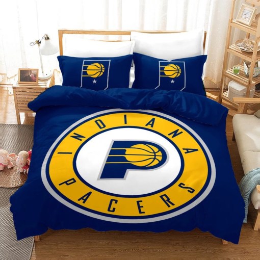 Basketball Indiana Pacers Basketball 2 Duvet Cover Pillowcase Home Decor 3D Bedding Set