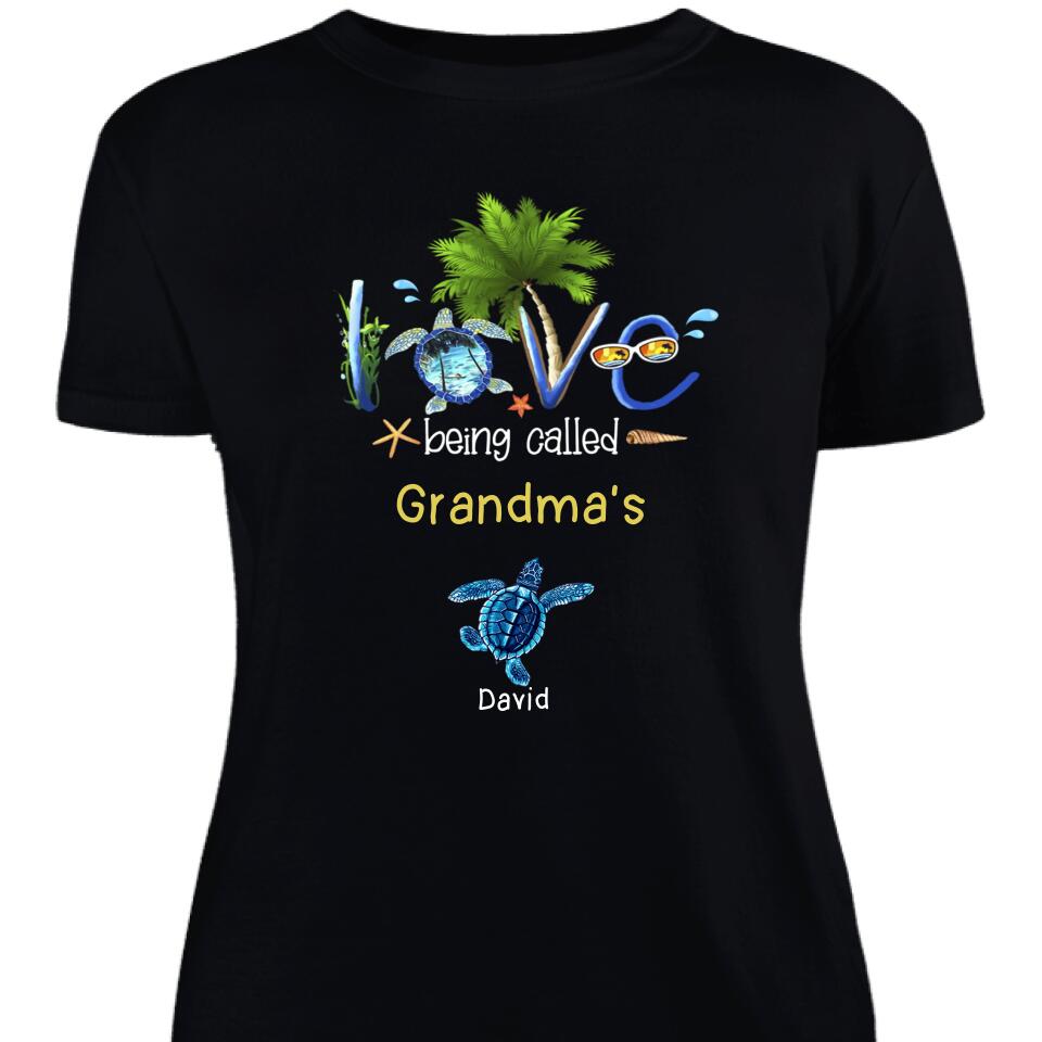 Personalized Mom Grandma Turtle, Summer Beach Holiday Women Shirt – Trending Personalized