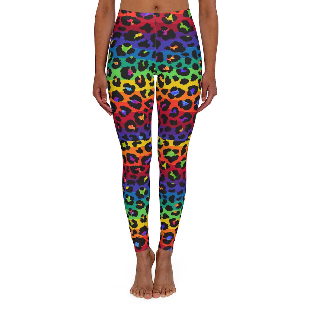 Rainbow Leopard Women’S Spandex Leggings