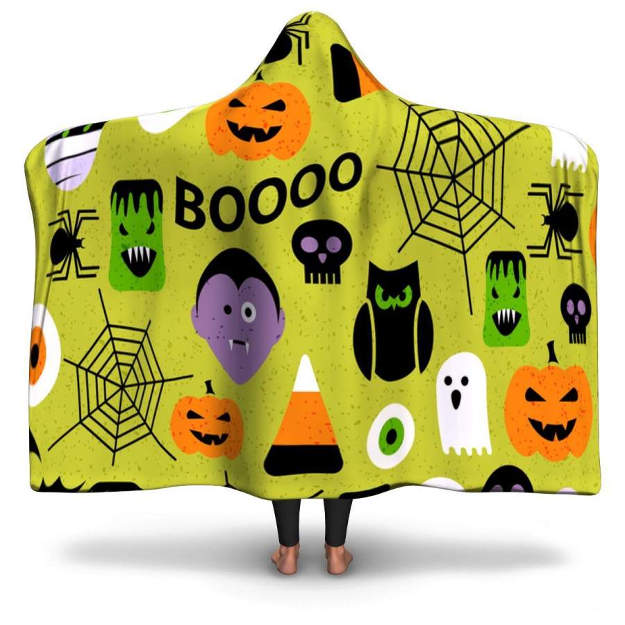 Various Cute Halloween Hooded Blanket