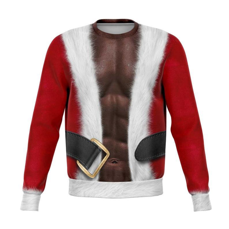 W Fit Santa, Bare Chest Santa, Ugly Christmas, Sweater Jumper, Santa Suit, Sexy Santa, Christmas Party, Santa Costume, Gift For Him