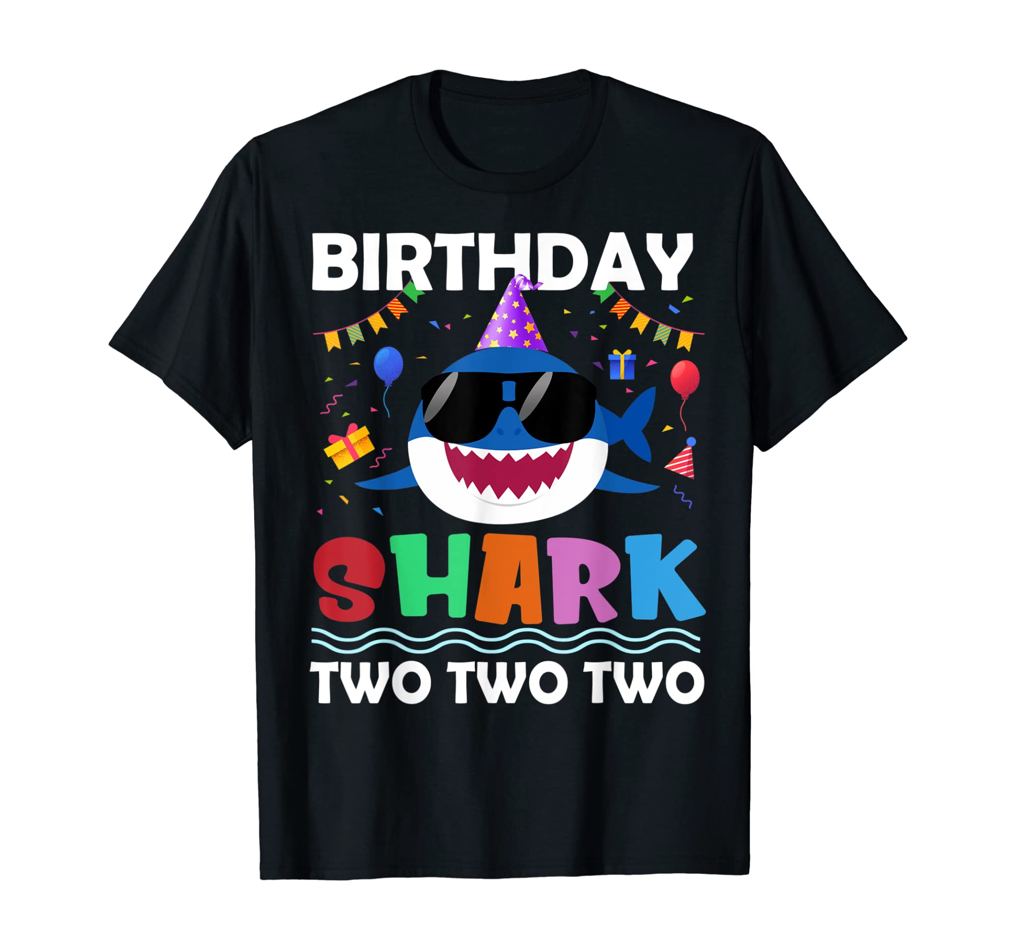 2nd Birthday Boy Shark Matching Party Gifts for Kids Shirt