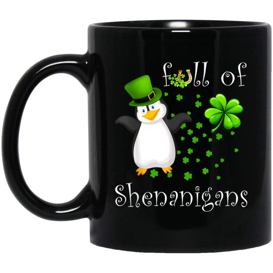 Full Of Shenanigans Penguin St Patricks Day Mug Gifts