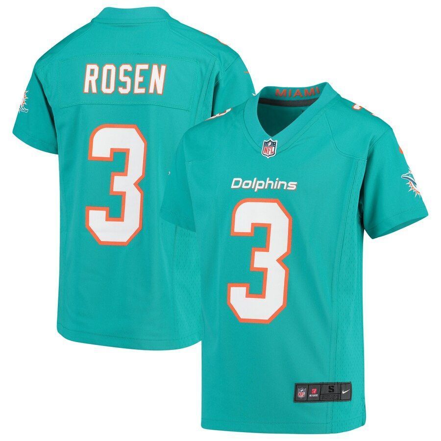 Josh Rosen Dolphins Youth Game Jersey Aqua 2019