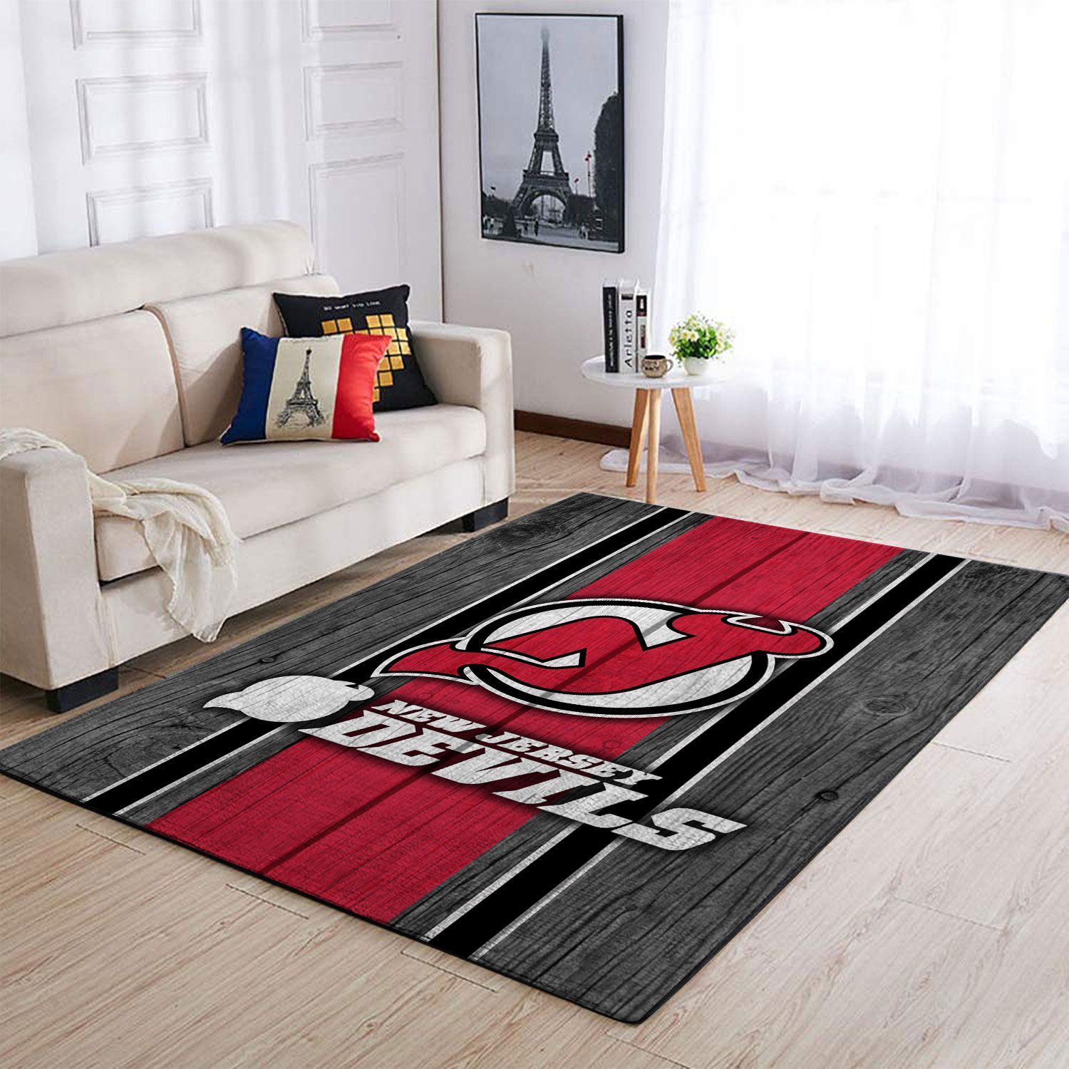 New Jersey Devils Team Logo Style Nice Gift Home Decor Rectangle Area Rug