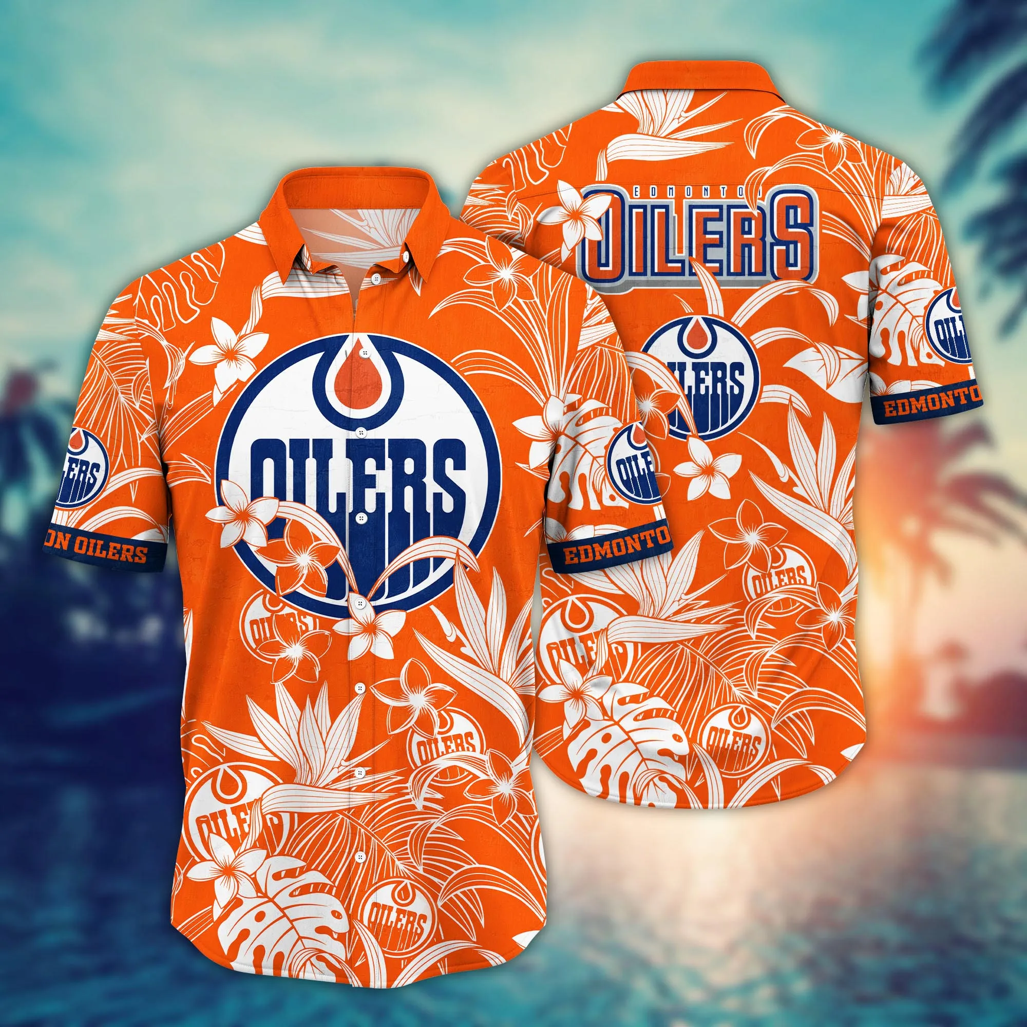 Edmonton Oilers Nhl Hawaiian Shirt Summertime Aloha Shirt