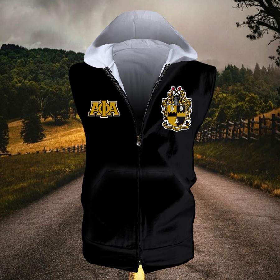 Alpha Phi Alpha Sleeveless Zip Hoodie