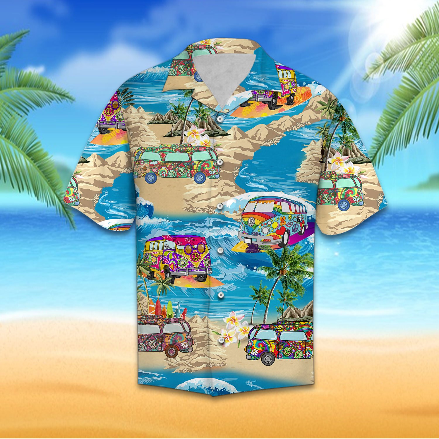 Hippie Bus Island Hawaii Shirt Ha80743